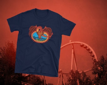 Tatsu Six Flags Magic Mountain Shirt, Roller Coaster Tshirt, Theme Park T-Shirts, Flying Coaster