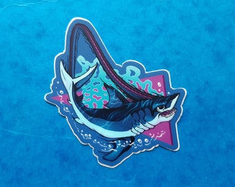 Mako Shark Seaworld Orlando Roller Coaster Stickers for Water Bottles, Theme Park Stickers for Laptop