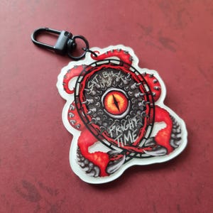 Nemesis Alton Towers Roller Coaster Keyring Charm, Glow in the Dark, Forbidden Valley, Theme Park Collection