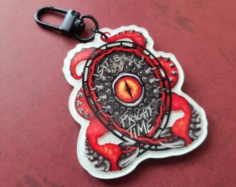 Nemesis Alton Towers Roller Coaster Keyring Charm, Glow in the Dark, Forbidden Valley, Theme Park Collection