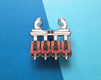 Alpengeist Busch Gardens Williamsburg, Roller Coaster Enamel Pin Badge, Rollercoaster Car, Theme Park Collection