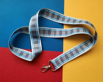 B&M Roller Coaster Lanyard for Theme Park Trips, Bolliger and Mabillard Rollercoaster Track, Annual Passsholder, Theme Park Collection