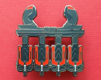 Nemesis Alton Towers Roller Coaster Enamel Pin Badge, Rollercoaster Car, Forbidden Valley, Theme Park Collection