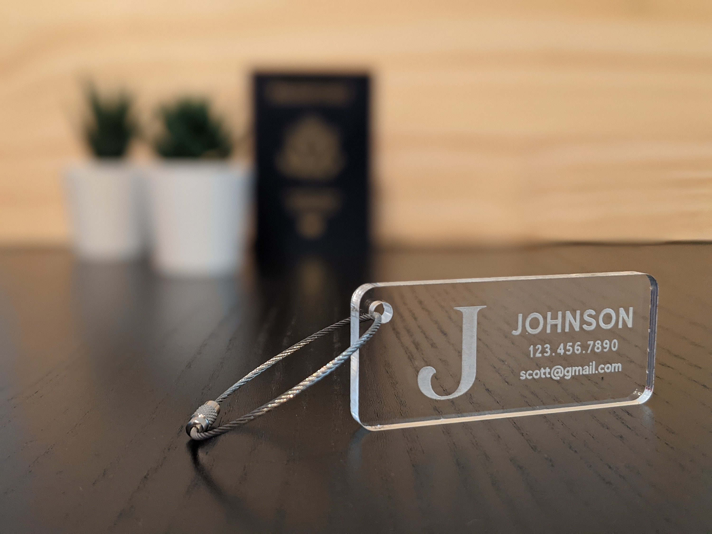 Acrylic Luggage Tag // Custom Luggage Tags // Acrylic Bag Tags Etsy