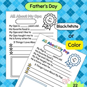 Gepersonaliseerd Vaderdagcadeau Alles over mijn vader Afdrukbaar Naam naar keuze, aangepast voor papa/opa/oom/pop/opa enz. Cadeau voor kinderen