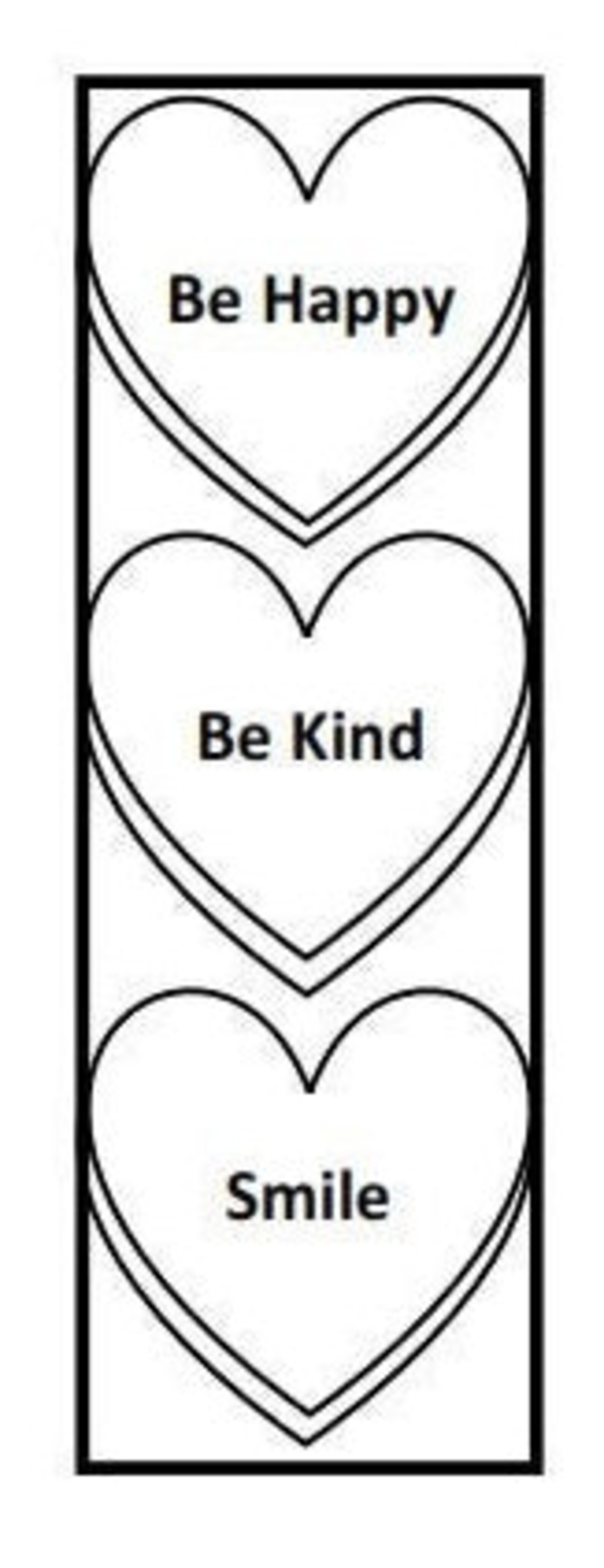 HEART BOOKMARKS PDF . . . Coloring Page digital file Etsy
