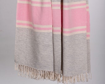 Isabella's Striped Cotton Throws & Blankets (4 sizes)