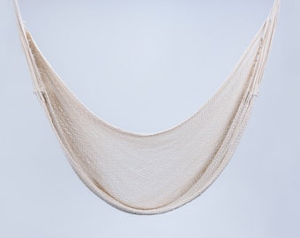 Camping Hammock - Single Sized Handmade Natural Cotton Hammock - Fast Delivery