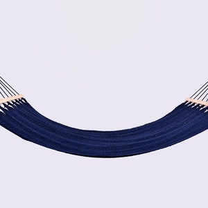 Luxury Cotton Hammock with Wooden Bar (Multiple Colors) - Handmade by Artisans - Indoor and Outdoor Hammock