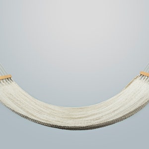 King Size Natural Cotton  Hammock (Wooden Bar) - Handmade by Artisans - Interior and Outdoor Hammock
