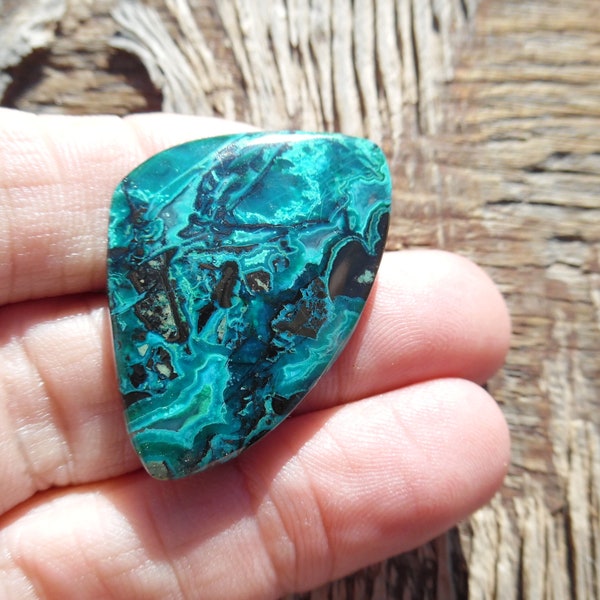 Chrysocolla and tenorite designer cabochon from Arizona