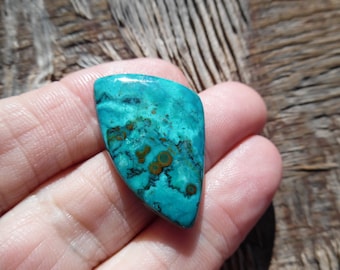 Chrysocolla and malachite designer cabochon from Arizona