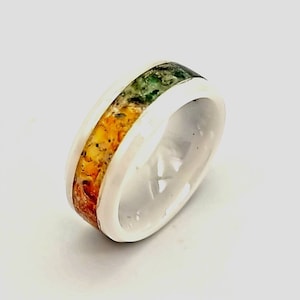 Handmade ceramic Pride ring