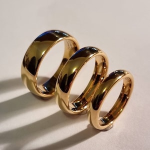 Fede nuziale in tungsteno placcato oro: vestibilità comoda, unisex
