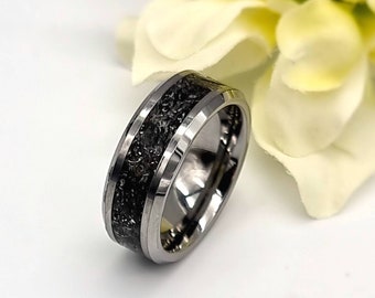 Handgemachter Wolfram Meteorit Ring: Gedenkstätte Andenken