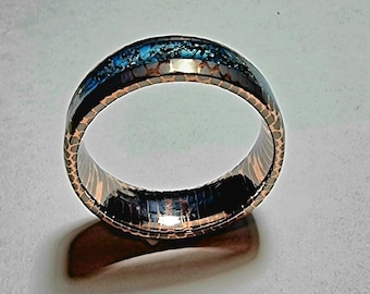 Superconductor Ring - Inlaid with genuine meteorite.