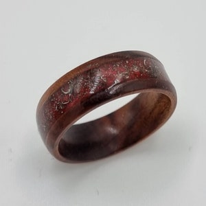 Meteorite and Iron wood ring.