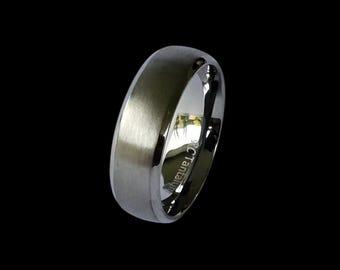 Tantalum Wedding Band – Brushed Matte Tantalum Ring, Dark Grey Blue Mens Wedding Ring, Handmade Tantalum Band, Alternative Wedding Band