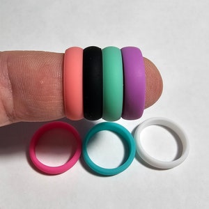 Silicone Rubber Wedding Ring / Band for Men and Women 6mm Etsy