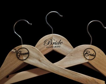Personalized Engraved Wooden Coat Hangers