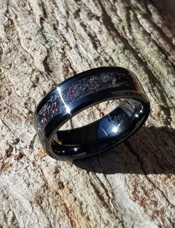 Silver Meteorite Wedding Rings – Curious Magpie Jewellery