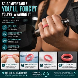 6mm Silicone Wedding Ring | Flexible Rubber Wedding Band | Gym Ring | Work Safety Ring | Waterproof Active Lifestyle Ring | Men's & Women's