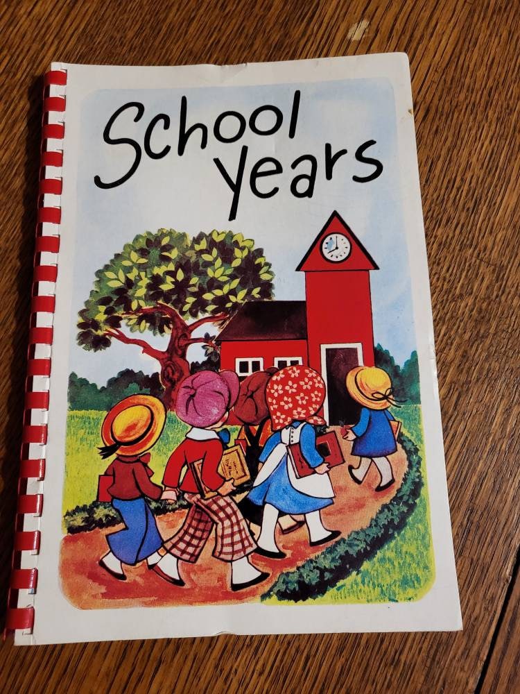 Vintage school years book perfect keepsake also pockets to put etsy