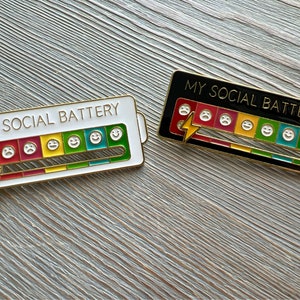 My Social Battery funny lapel pin hard enamel pin cute enamel pin enamel pin set hard enamel pins Gift for her Birthday gift