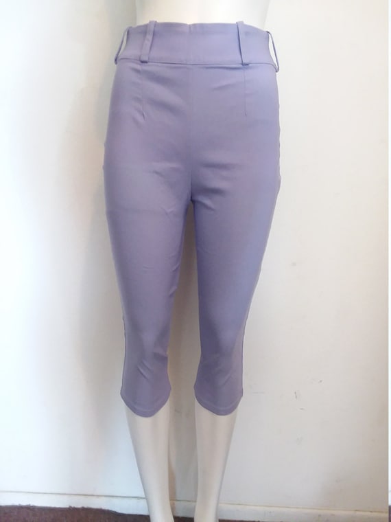 50s Style Pin-Up Lavender Capris, XS/S/M, High Was