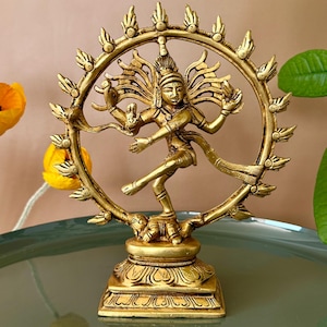 Brass Nataraja Statue, Lord Shiva Statue, Dancing Shiva Idol, Lord of Dance, Shiva Nataraja, Nataraja Sculpture, Temple Mandir Altar