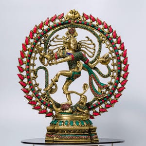 Brass Natraj Statue 50 cm Big Brass Dancing Shiva Nataraja Statue Brass Shiva Natraja Idol Shiv Nataraj Hindu Lord of Dance figurine gifts