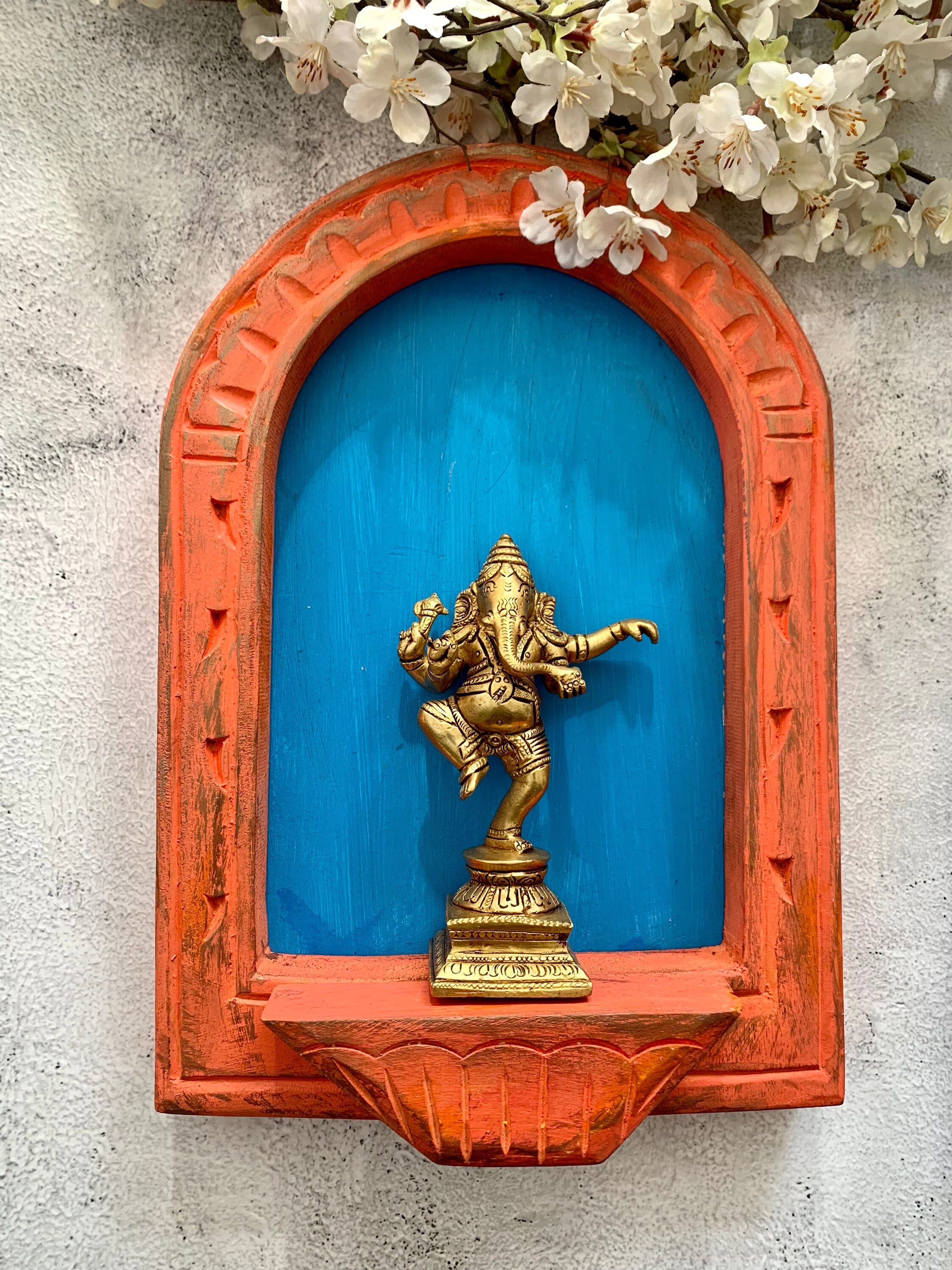 Pair of Distressed Wooden Wall Hanging Frames With Brass Lord Etsy