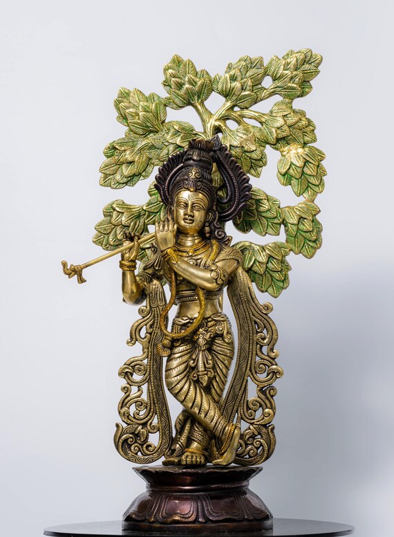 インド 木彫 クリシュナ 全長42cm インド 木彫 クリシュナ 全長42cm インド 木彫 クリシュナ 全長42cm