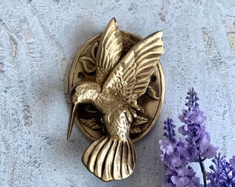 Heurtoir de porte en forme d'oiseau en laiton ; magnifique heurtoir de porte en forme d'oiseau volant en finition antique ; Heurtoir de porte d’entrée ; heurtoir de style boho minable de campagne vintage