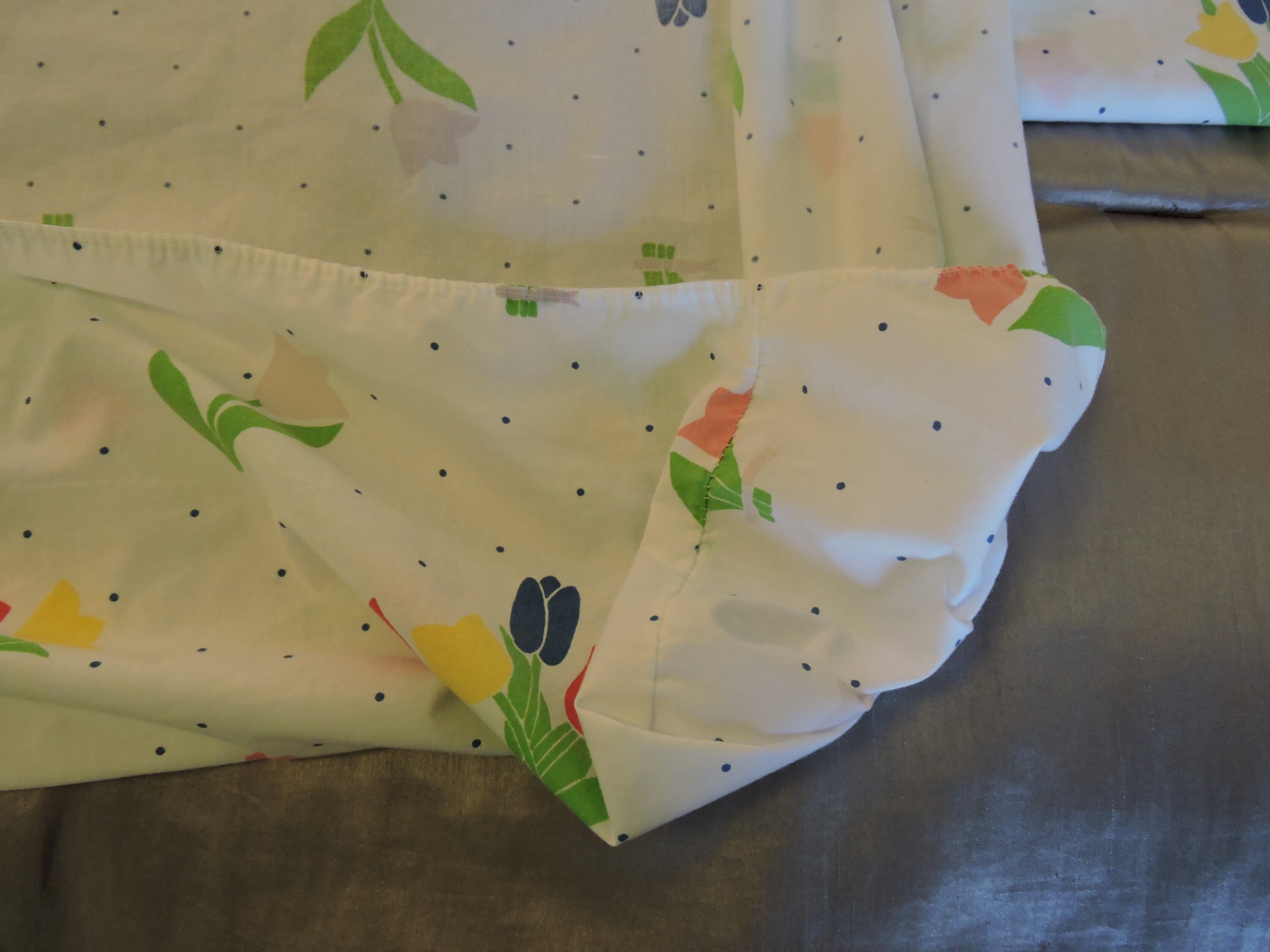 Cannon No Iron Percale Twin Sheets Fitted Flat Tulips Standard Etsy