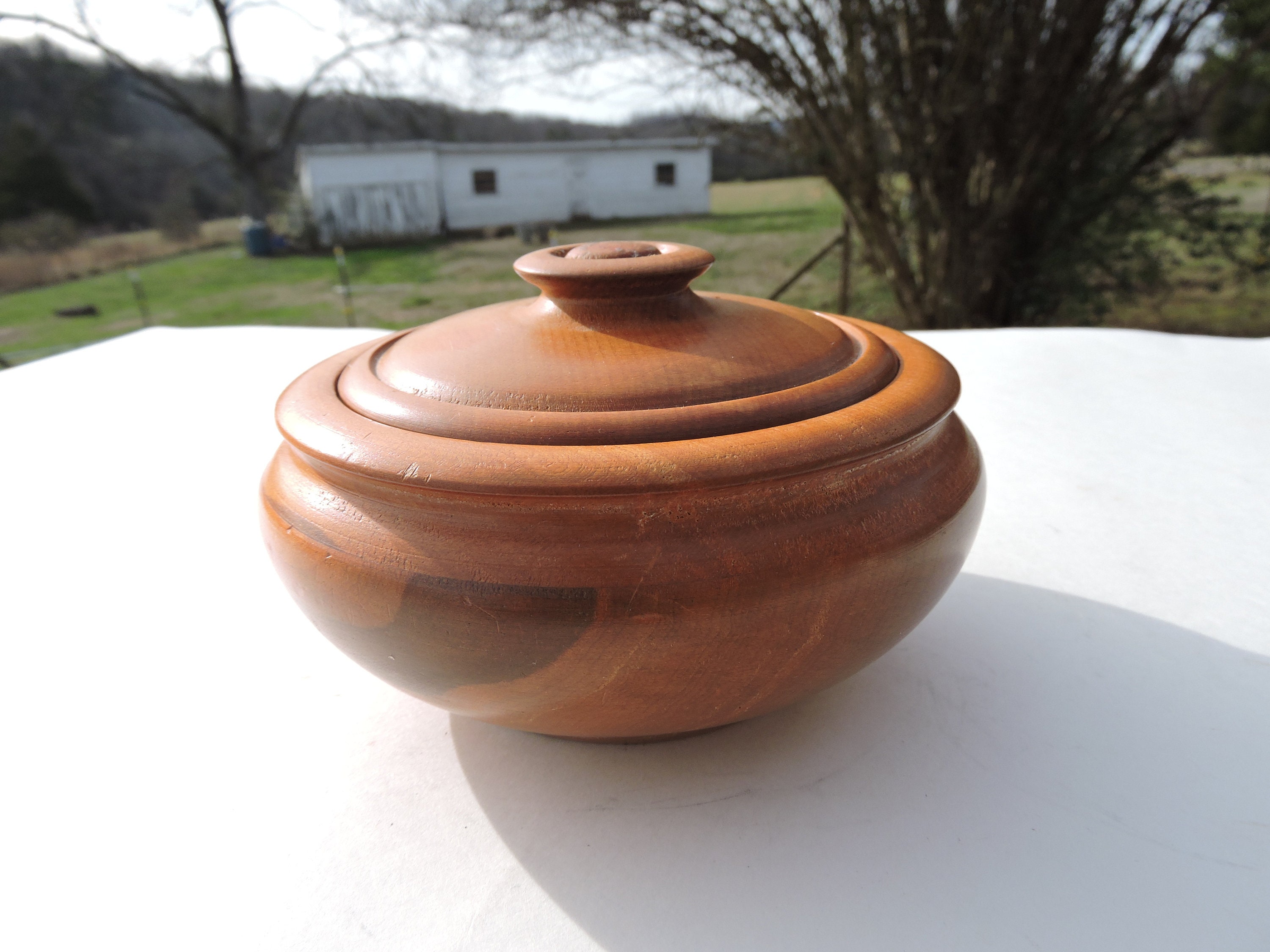 Ancient Kauri Wood New Zealand Swamp Kauri Marked Round Box Etsy
