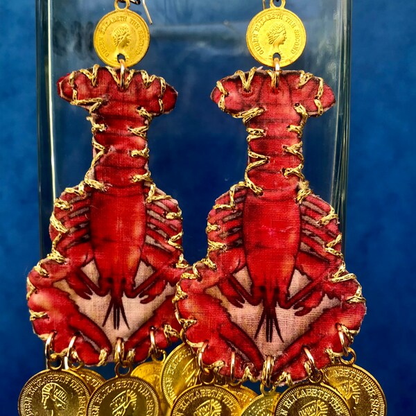Lobster Luau Earrings