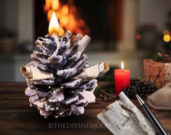 Wishing Cone - Wish Manifests - Warding Cone - Pinecone Ritual for Solstice - Solstice Wish - Burning Ritual