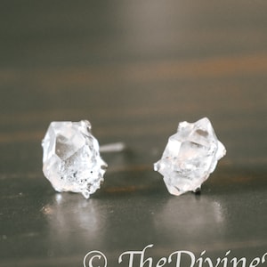 Herkimer Diamond Earrings Studs, Herkimer Diamond Studs, Diamond, Stud Earrings, Herkimer Earrings, Herkimer Studs, Gifts For Her