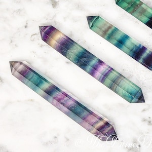 Fluorite Double Terminated Wand , Fluorite Double Terminated Point , Fluorite Double Point , Fluorite Crystal Points , Fluorite Wand
