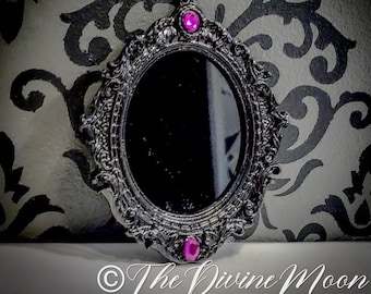 Antique Vintage Scrying Mirror - Fortune Telling - Psychic - Divination - Scrying Tool, Gift for Witch - Witchy Gift - Vintage Gift - Divine
