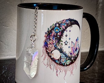 Aura Quartz Crystal Tea Infuser - Loose Leaf Tea Steeper Tea Strainer -Raw Crystal Tea Ball - Raw stone tea steeper - Gemstone Tea Infuser