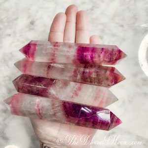 XL Purple Fluorite Double Terminated Wand, Fluorite Double Terminated Point , Fluorite Point , Fluorite Crystal Points , Fluorite Wand