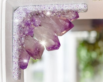 Amethyst Crystal Cluster for Corner way, Crystal Corner, Doorway Corner Decor, Window Decor, Unique, Gifts one of a kind, Crystal Healing