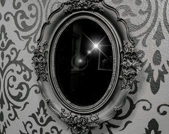 Antique Vintage Scrying Mirror - Fortune Telling - Psychic - Divination - Scrying Tool, Gift for Witch - Witchy Gift - Vintage Gift - Divine