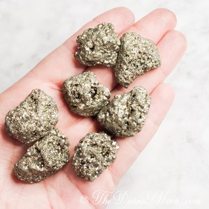 Natural Pyrite Cluster – Super Sparkly 1–2&quot; Stone – Raw Crystal Display – Mineral Specimen – Home or Shelf Decor – Gift for Collectors