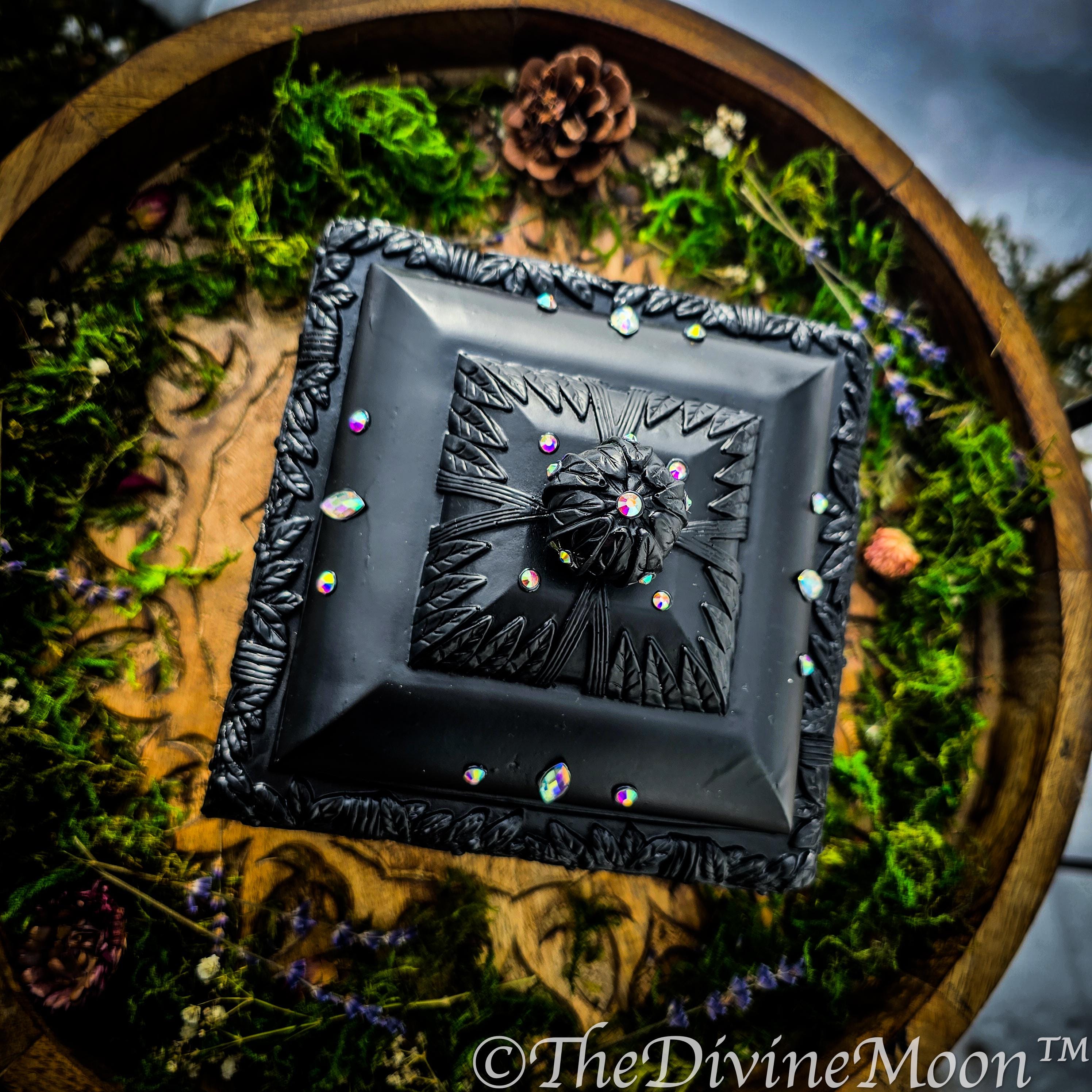 Gothic Glam Vintage Black Trinket Box - Storage Box - Altar Tools ...