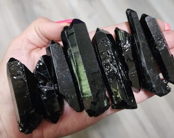 Natural Black Obsidian, Crystal Wand Point, Obelisk, Spiritual, Meditation Energy, Gemstone, Hexagonal Tower, Home Decor, Crystal Gift