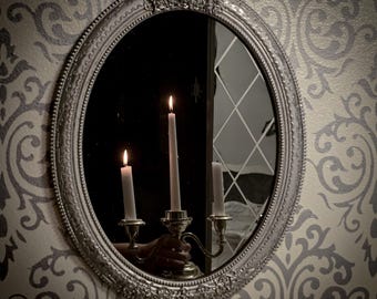 Spiegel im Vintage-Stil | Antikes Witchy Decor, Wahrsage- & Wahrsagewerkzeug, mystisches Geschenk für Hexen und Sammler, 18,5 cm