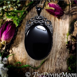Collier miroir de divination vintage antique taille XL - diseur de bonne aventure - psychique - divination - outil de divination - cadeau de sorcellerie - cadeau - divin